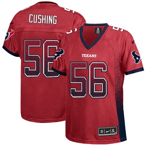 Women's Nike Houston Texans #56 Brian Cushing Elite Red Drift Fashion NFL Jersey