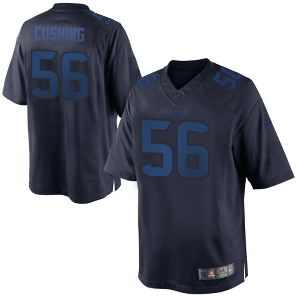 Men's Nike Houston Texans #56 Brian Cushing Navy Blue Drenched Limited NFL Jersey