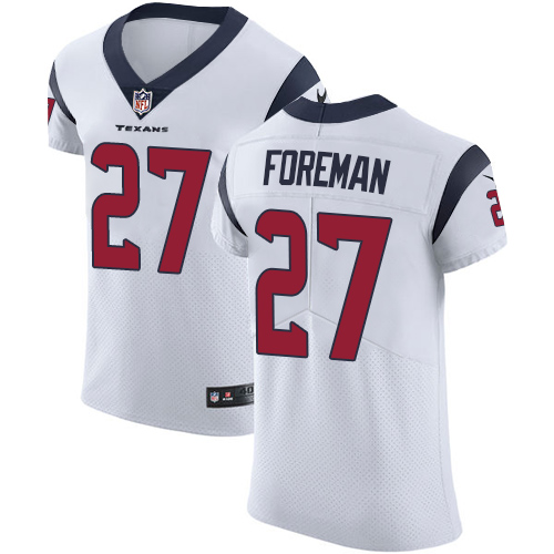 Men's Nike Houston Texans #27 D'Onta Foreman White Vapor Untouchable Elite Player NFL Jersey
