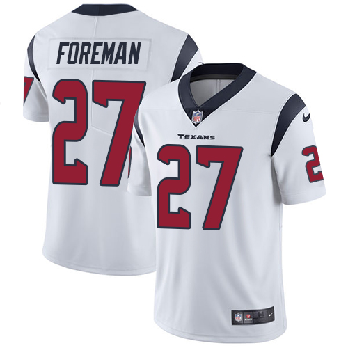 Men's Nike Houston Texans #27 D'Onta Foreman White Vapor Untouchable Limited Player NFL Jersey