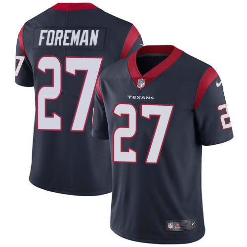 Youth Nike Houston Texans #27 D'Onta Foreman Navy Blue Team Color Vapor Untouchable Limited Player NFL Jersey