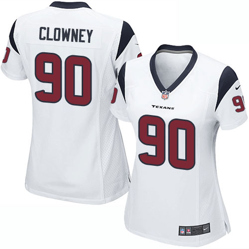 Women's Nike Houston Texans #90 Jadeveon Clowney Game White NFL Jersey