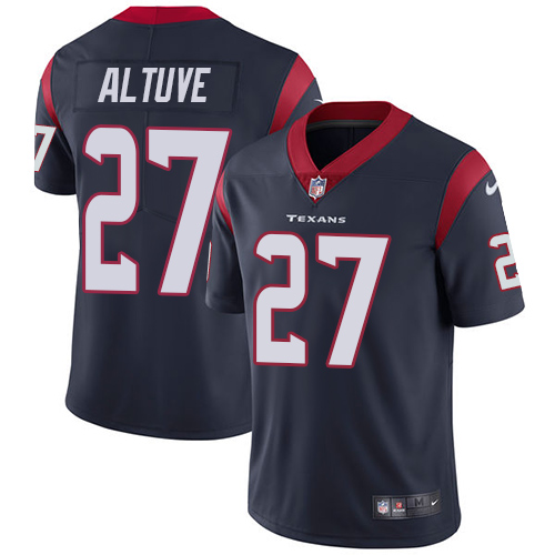 Youth Nike Houston Texans #27 Jose Altuve Navy Blue Team Color Vapor Untouchable Elite Player NFL Jersey