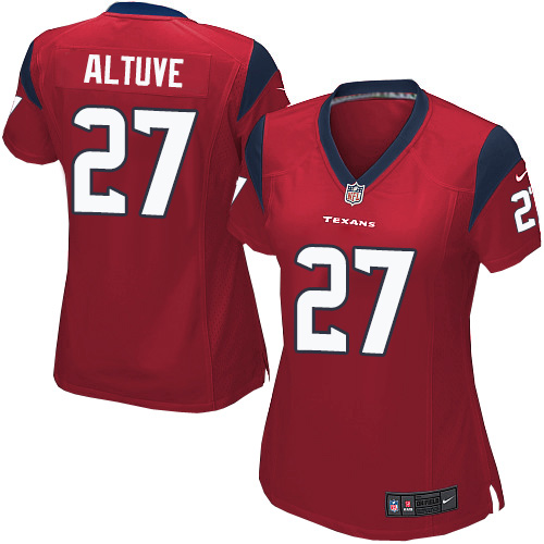 Women's Nike Houston Texans #27 Jose Altuve Game Red Alternate NFL Jersey