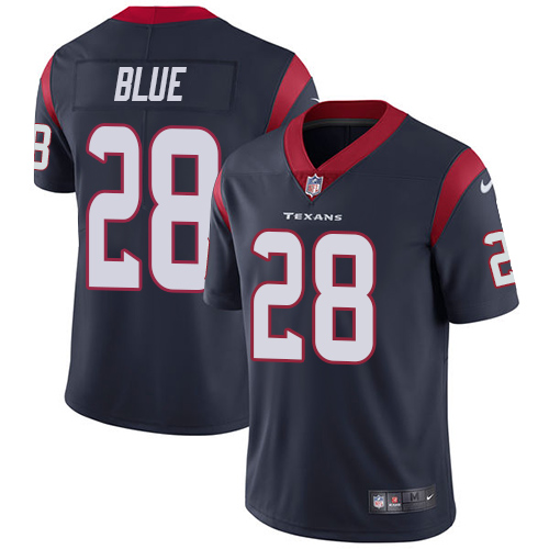 Men's Nike Houston Texans #28 Alfred Blue Navy Blue Team Color Vapor Untouchable Limited Player NFL Jersey