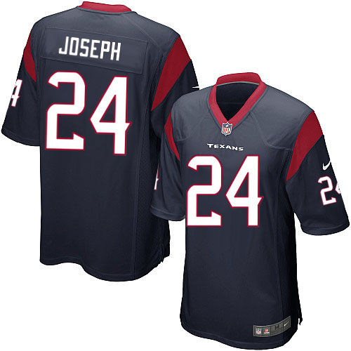 Men's Nike Houston Texans #24 Johnathan Joseph Game Navy Blue Team Color NFL Jersey