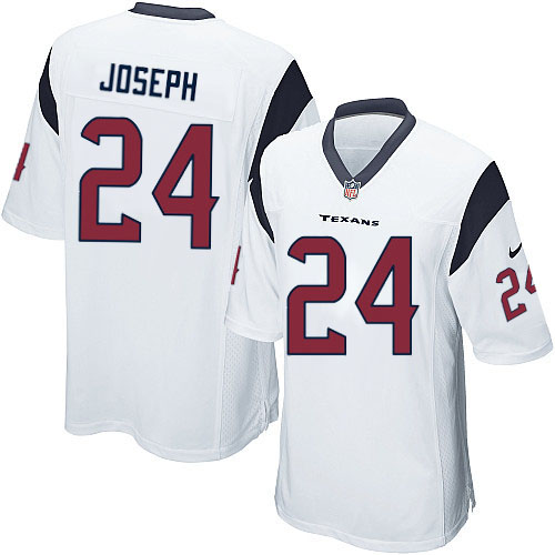 Men's Nike Houston Texans #24 Johnathan Joseph Game White NFL Jersey