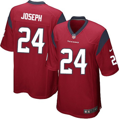 Men's Nike Houston Texans #24 Johnathan Joseph Game Red Alternate NFL Jersey