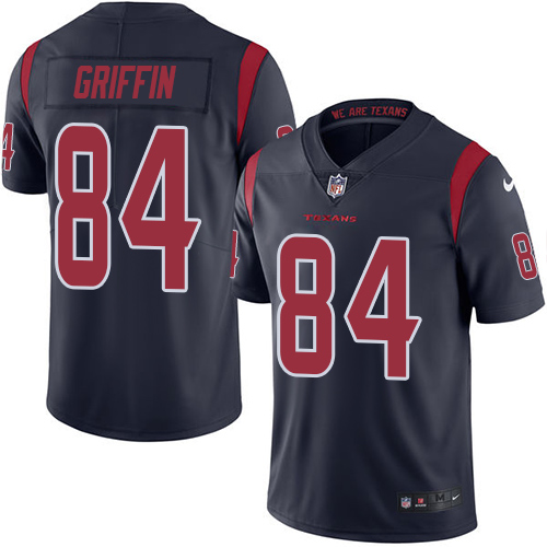 Youth Nike Houston Texans #84 Ryan Griffin Limited Navy Blue Rush Vapor Untouchable NFL Jersey