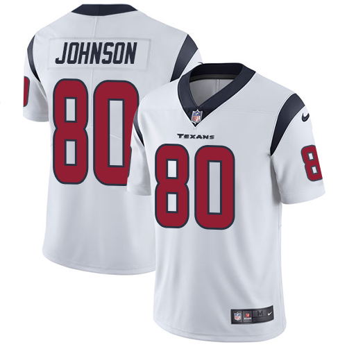 Men's Nike Houston Texans #80 Andre Johnson White Vapor Untouchable Limited Player NFL Jersey