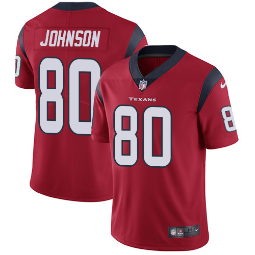 Men's Nike Houston Texans #80 Andre Johnson Red Alternate Vapor Untouchable Limited Player NFL Jersey