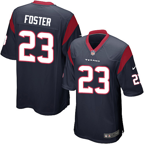 Men's Nike Houston Texans #23 Arian Foster Game Navy Blue Team Color NFL Jersey