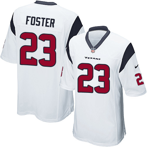 Men's Nike Houston Texans #23 Arian Foster Game White NFL Jersey
