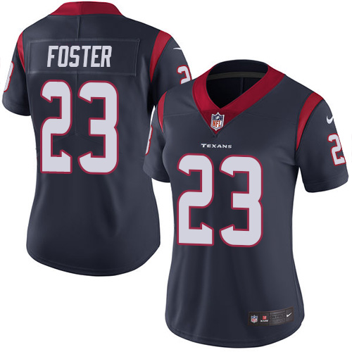 Women's Nike Houston Texans #23 Arian Foster Navy Blue Team Color Vapor Untouchable Limited Player NFL Jersey