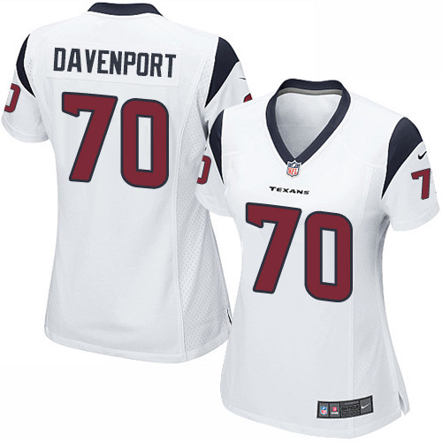 Women's Nike Houston Texans #70 Julien Davenport White Vapor Untouchable Elite Player NFL Jersey