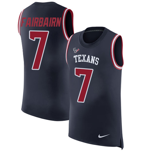 Men's Nike Houston Texans #7 Ka'imi Fairbairn Navy Blue Rush Player Name & Number Tank Top NFL Jersey