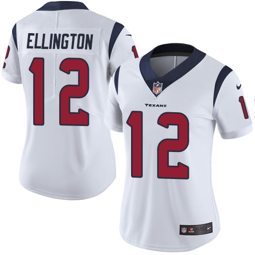 Women's Nike Houston Texans #12 Bruce Ellington White Vapor Untouchable Limited Player NFL Jersey