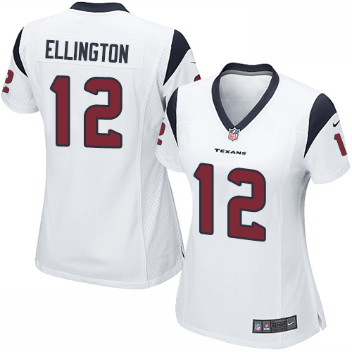 Women's Nike Houston Texans #12 Bruce Ellington Game White NFL Jersey