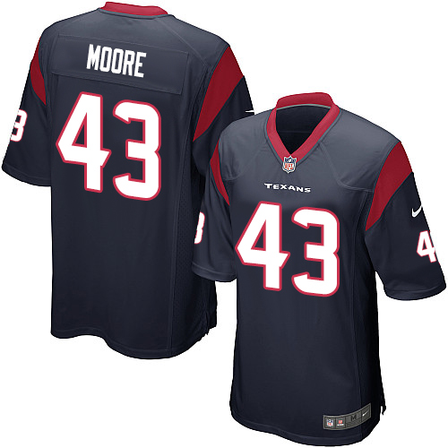 Men's Nike Houston Texans #43 Corey Moore Game Navy Blue Team Color NFL Jersey