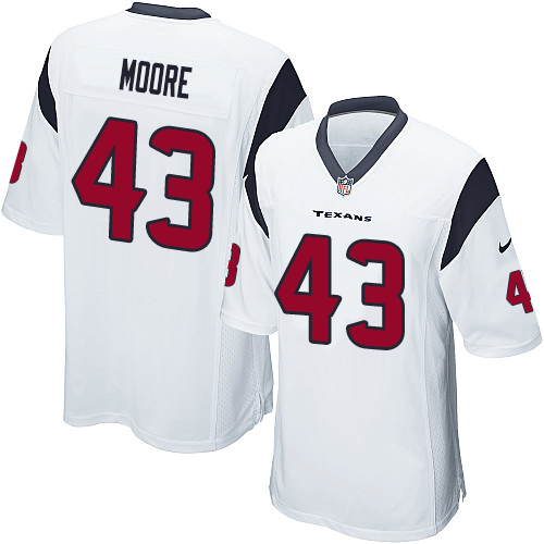 Men's Nike Houston Texans #43 Corey Moore Game White NFL Jersey