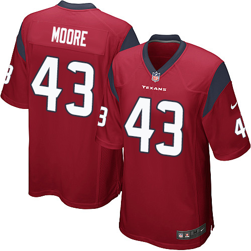 Men's Nike Houston Texans #43 Corey Moore Game Red Alternate NFL Jersey