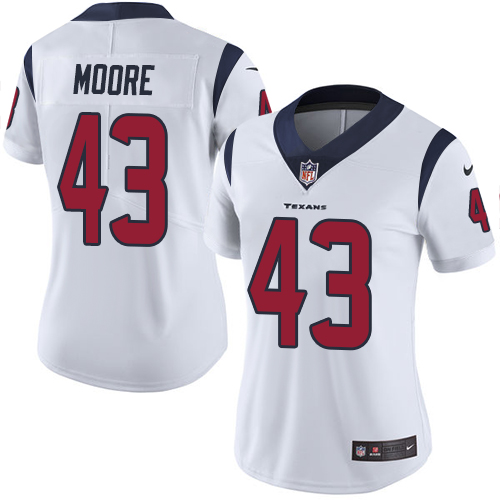 Women's Nike Houston Texans #43 Corey Moore White Vapor Untouchable Elite Player NFL Jersey