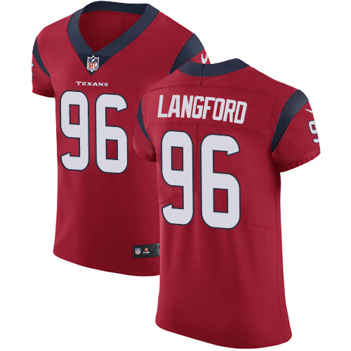 Men's Nike Houston Texans #96 Kendall Langford Red Alternate Vapor Untouchable Elite Player NFL Jersey