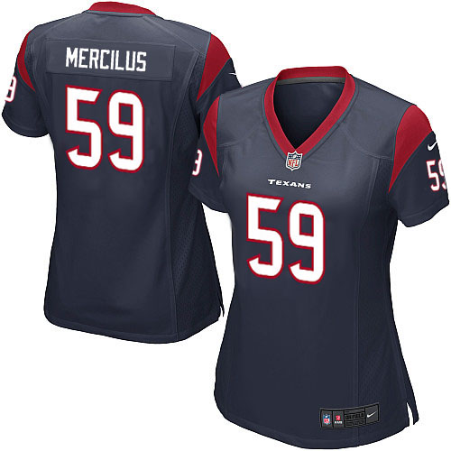 Women's Nike Houston Texans #59 Whitney Mercilus Game Navy Blue Team Color NFL Jersey