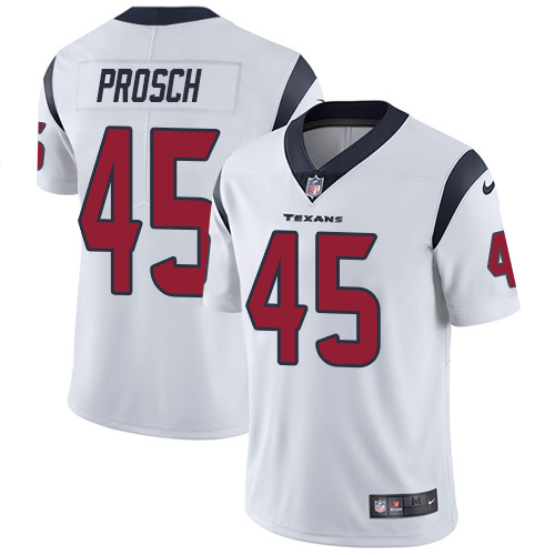 Men's Nike Houston Texans #45 Jay Prosch White Vapor Untouchable Limited Player NFL Jersey