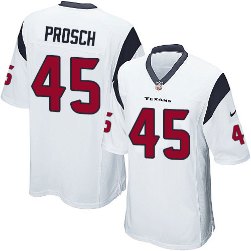 Men's Nike Houston Texans #45 Jay Prosch Game White NFL Jersey