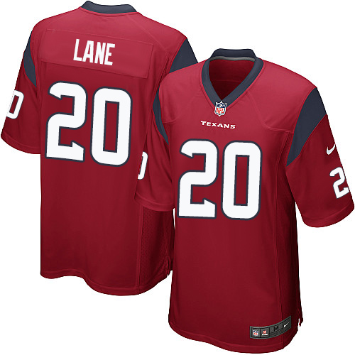 Men's Nike Houston Texans #20 Jeremy Lane Game Red Alternate NFL Jersey