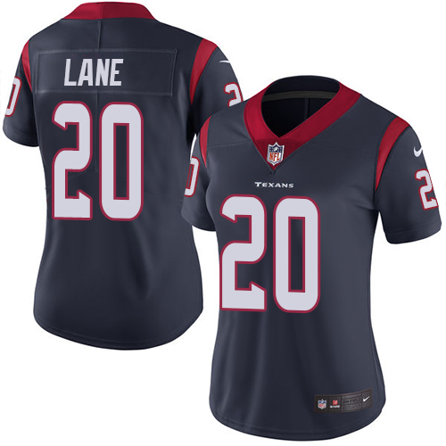 Women's Nike Houston Texans #20 Jeremy Lane Navy Blue Team Color Vapor Untouchable Elite Player NFL Jersey