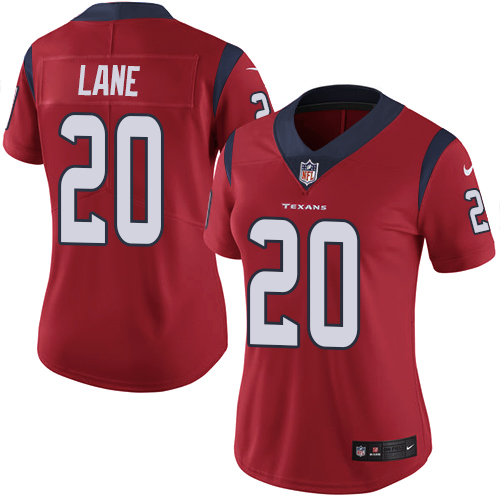 Women's Nike Houston Texans #20 Jeremy Lane Red Alternate Vapor Untouchable Elite Player NFL Jersey