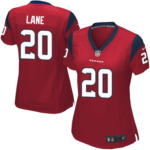 Women's Nike Houston Texans #20 Jeremy Lane Game Red Alternate NFL Jersey