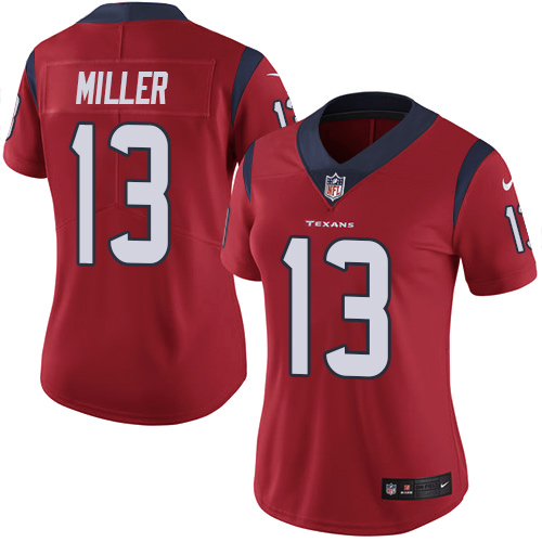 Women's Nike Houston Texans #13 Braxton Miller Red Alternate Vapor Untouchable Limited Player NFL Jersey