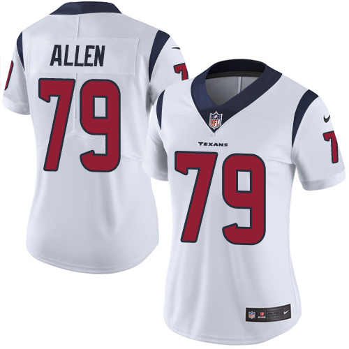 Women's Nike Houston Texans #79 Jeff Allen White Vapor Untouchable Limited Player NFL Jersey