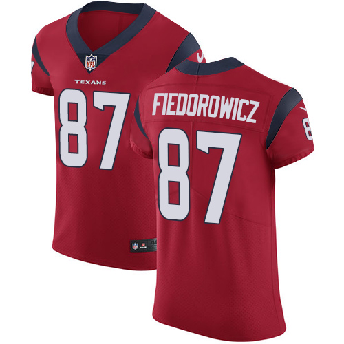 Men's Nike Houston Texans #87 C.J. Fiedorowicz Red Alternate Vapor Untouchable Elite Player NFL Jersey
