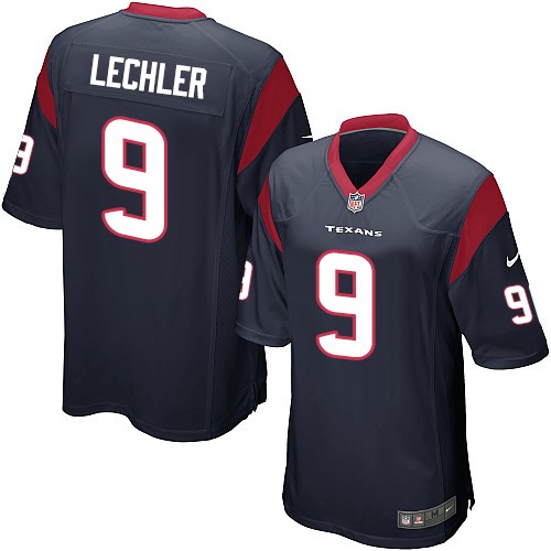Men's Nike Houston Texans #9 Shane Lechler Game Navy Blue Team Color NFL Jersey