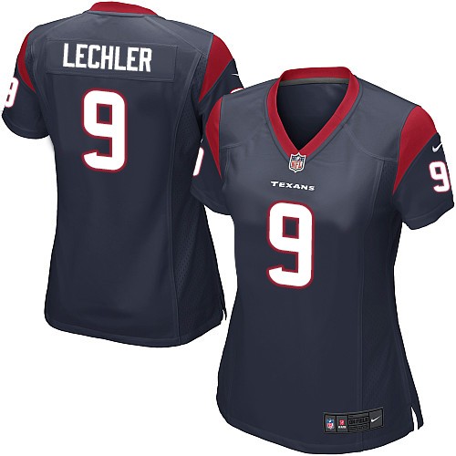 Women's Nike Houston Texans #9 Shane Lechler Game Navy Blue Team Color NFL Jersey