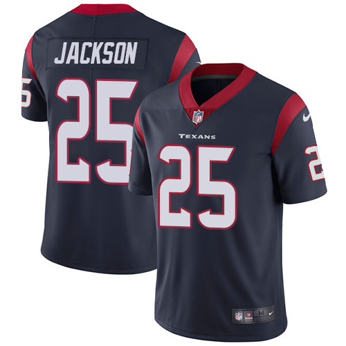 Men's Nike Houston Texans #25 Kareem Jackson Navy Blue Team Color Vapor Untouchable Limited Player NFL Jersey