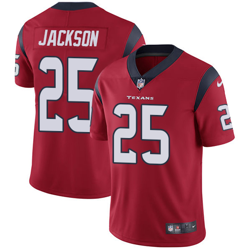 Men's Nike Houston Texans #25 Kareem Jackson Red Alternate Vapor Untouchable Limited Player NFL Jersey