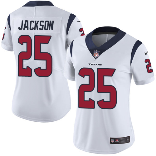 Women's Nike Houston Texans #25 Kareem Jackson White Vapor Untouchable Limited Player NFL Jersey