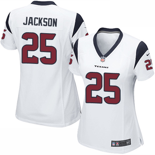 Women's Nike Houston Texans #25 Kareem Jackson Game White NFL Jersey