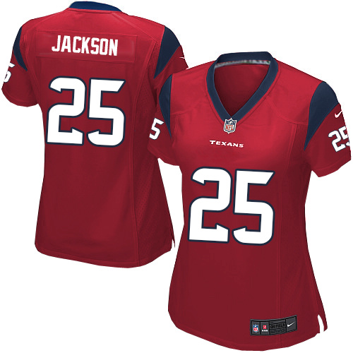 Women's Nike Houston Texans #25 Kareem Jackson Game Red Alternate NFL Jersey