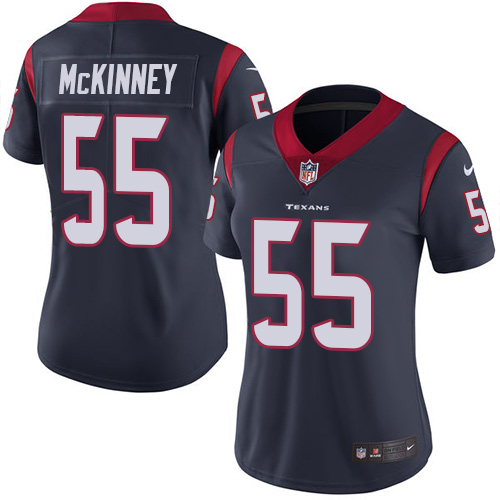 Women's Nike Houston Texans #55 Benardrick McKinney Navy Blue Team Color Vapor Untouchable Limited Player NFL Jersey