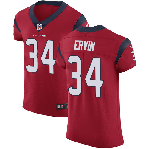 Men's Nike Houston Texans #34 Tyler Ervin Red Alternate Vapor Untouchable Elite Player NFL Jersey