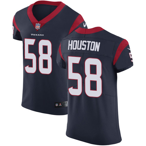 Men's Nike Houston Texans #58 Lamarr Houston Navy Blue Team Color Vapor Untouchable Elite Player NFL Jersey
