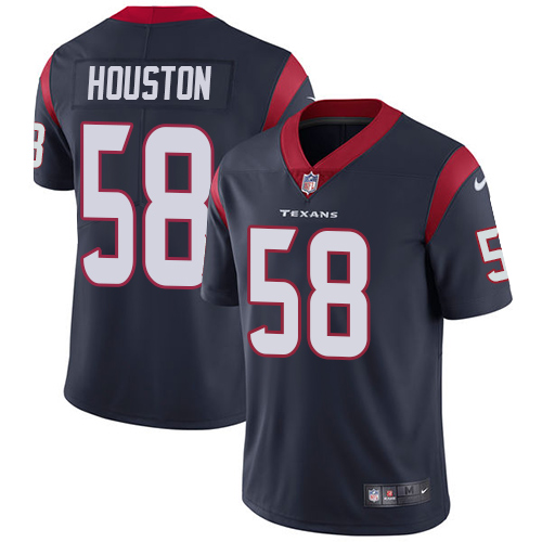 Men's Nike Houston Texans #58 Lamarr Houston Navy Blue Team Color Vapor Untouchable Limited Player NFL Jersey