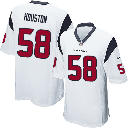 Men's Nike Houston Texans #58 Lamarr Houston Game White NFL Jersey