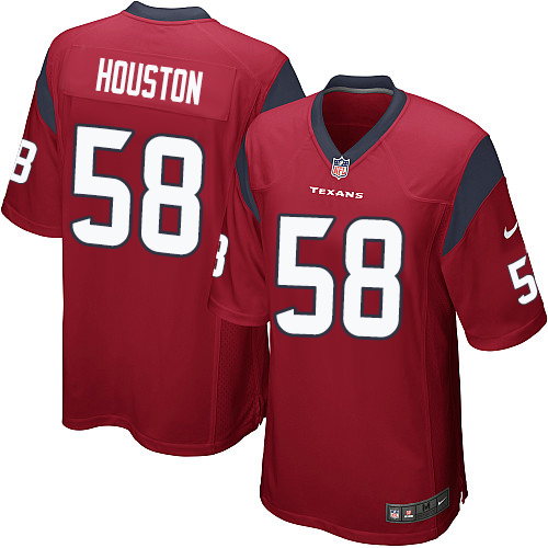 Men's Nike Houston Texans #58 Lamarr Houston Game Red Alternate NFL Jersey